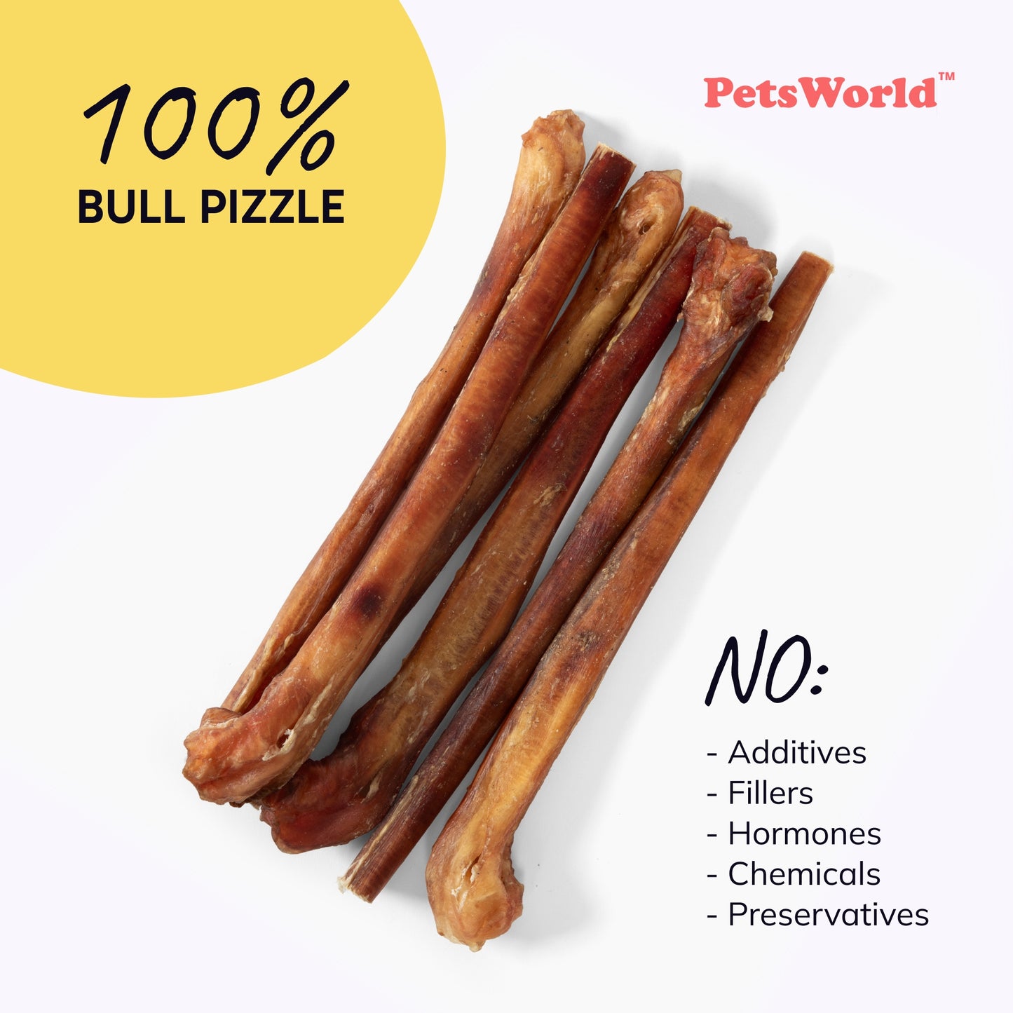 12-Inch Thick Jumbo Bully Sticks for Medium - Large Dogs_