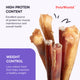 12-Inch Thick Jumbo Bully Sticks for Medium - Large Dogs_