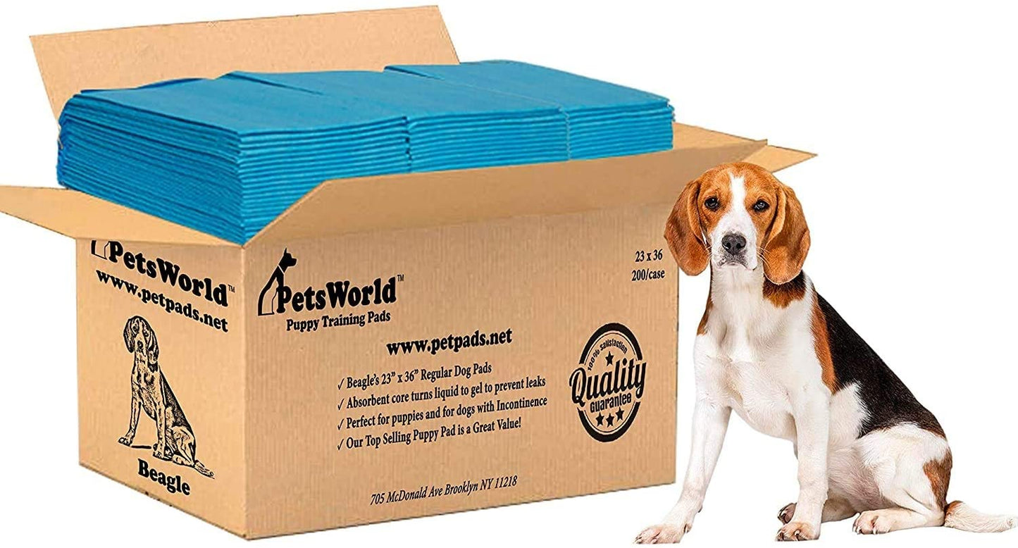 PetsWorld Economy Value (23x36 inch) Puppy Training & Potty Pads_200 Count