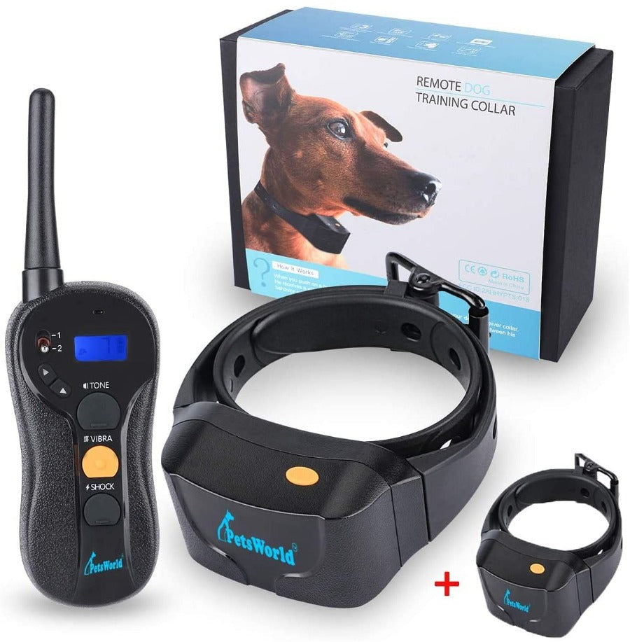 Advanced Dog Training Collar w/3 Training Modes. Rechargeable, Waterproof and 1-16 Static Levels Remote, for Dogs 10-140 lbs ._