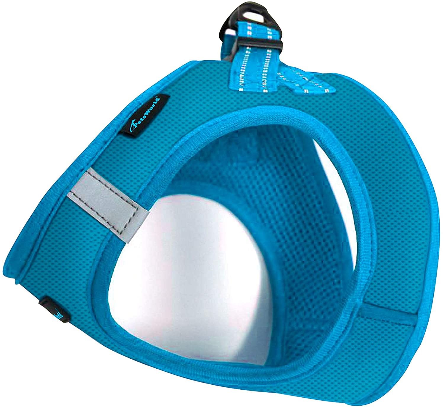 Soft Dog Harness. Adjustable, Breathable, Reflective Strips, and Quick-Release Buckle_